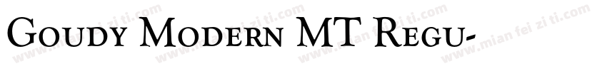 Goudy Modern MT Regu字体转换